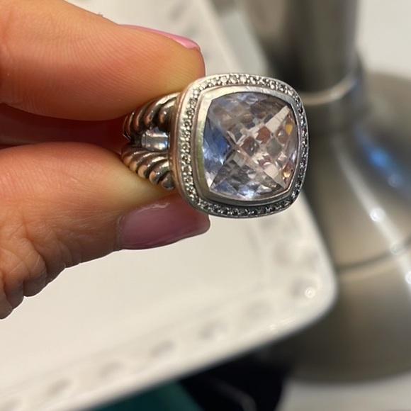 David Yurman 14MM Lavender Amethyst Albion Ring diamonds 925 rare authentic 10.5 - Picture 4 of 16